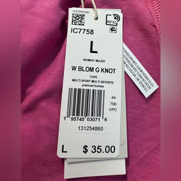 NWT Adidas Bloom Knotted Tank (Large) - Picture 6 of 7